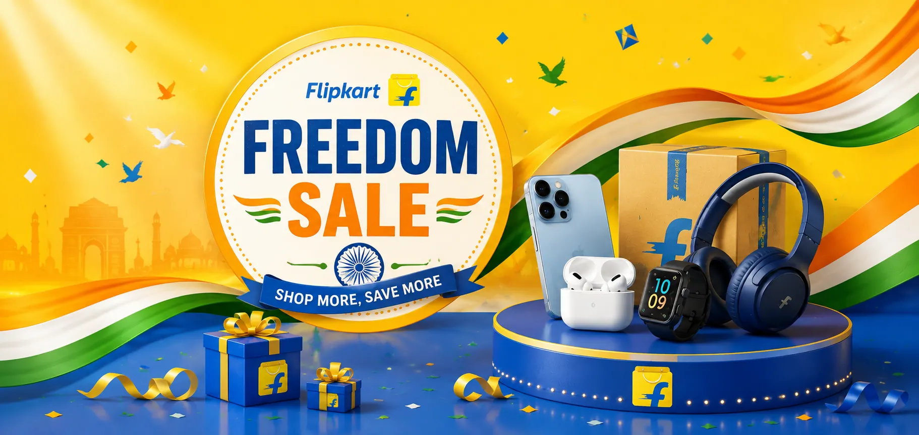 Flipkart Freedom Sale — Independence Day sale on Flipkart. Shop more, save more.